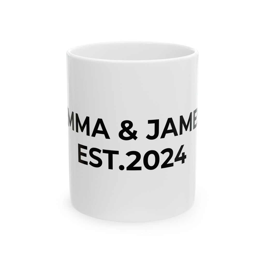 Custom Couple Names Mug – Personalized Anniversary Gift for Him & Her
