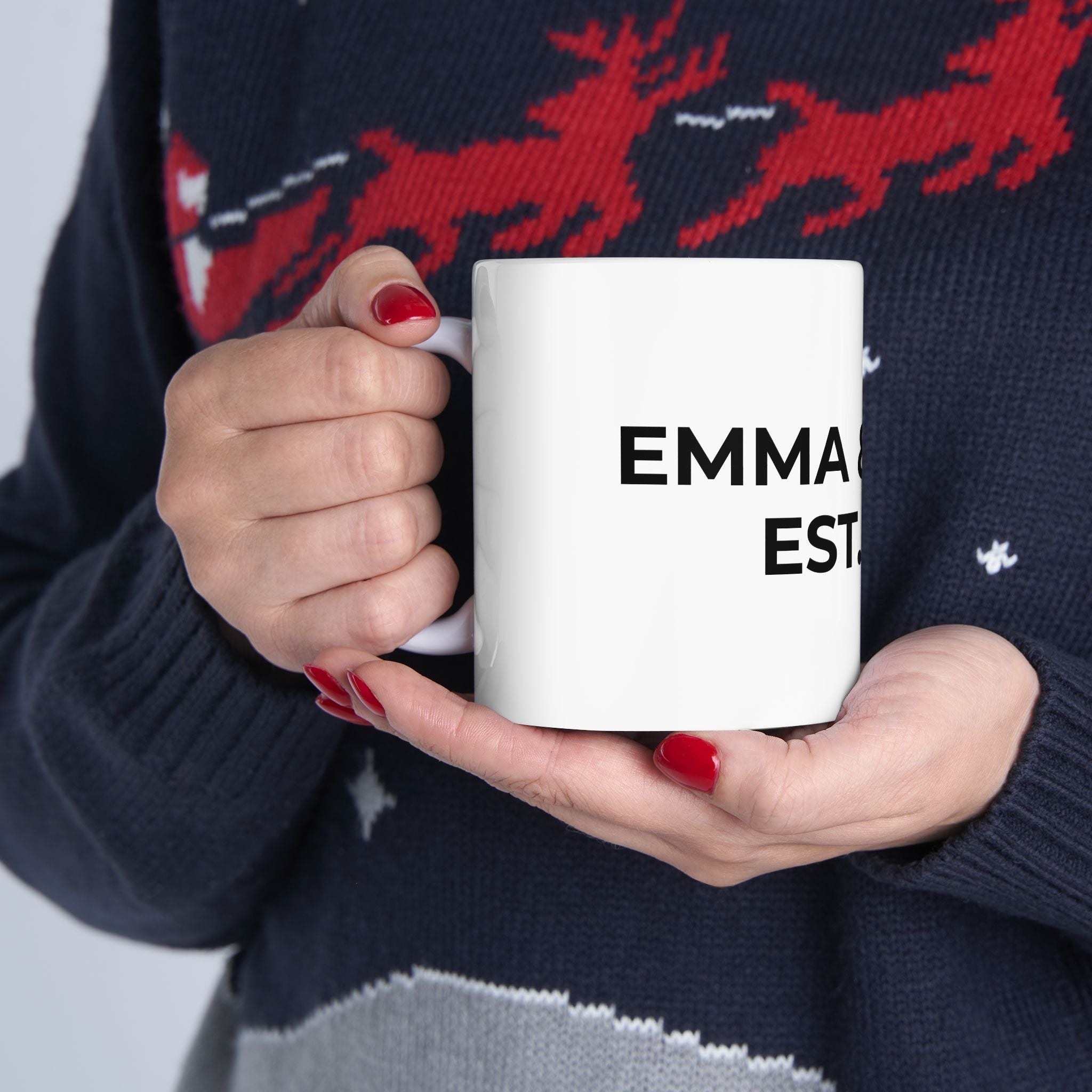 Custom Couple Names Mug – Personalized Anniversary Gift for Him & Her