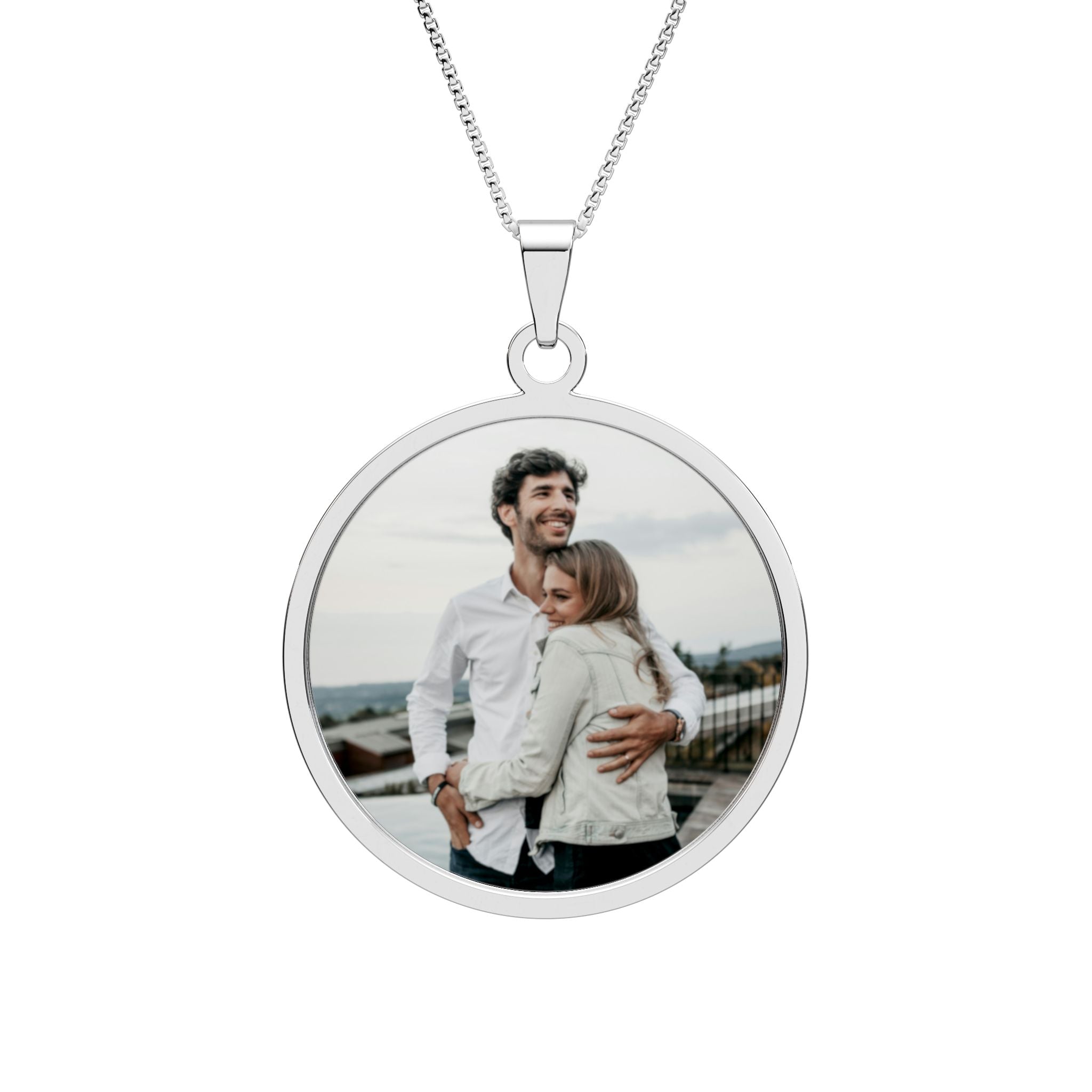 Personalized Photo Memory Pendant Necklace — Custom Picture Memorial Gift